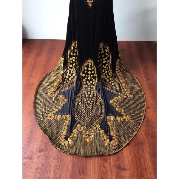 sepasang baju pengantin anjani/kebaya pengantin bludru ( free selop)