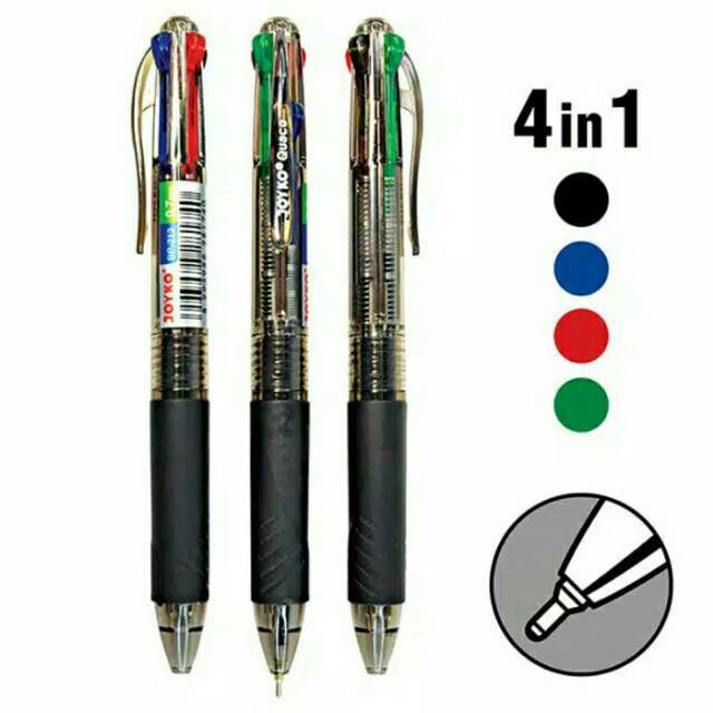 

Pulpen 4 warna Joyko Quaco BP-213 0.7 MM