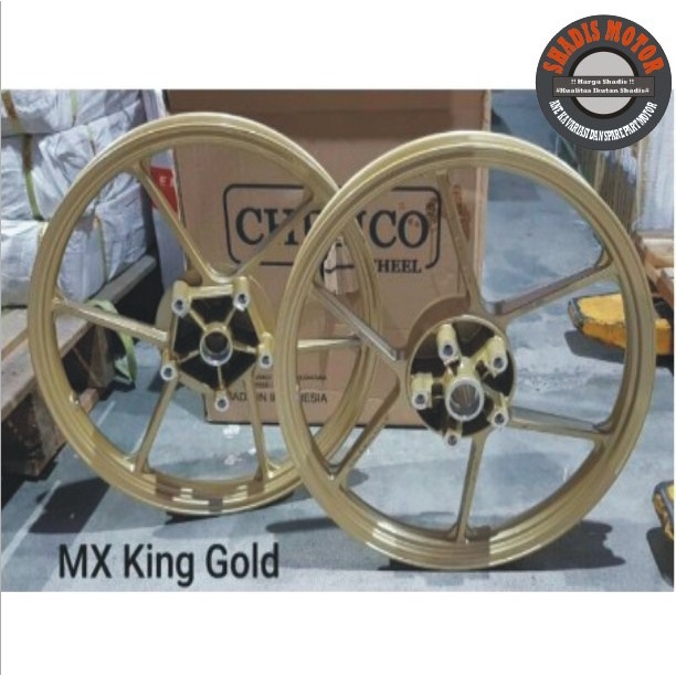 Velg Bintang BRT Chemco Ukuran 160/160 Ring 17 Warna Gold Motor MX King Velg Bintang Palang 6