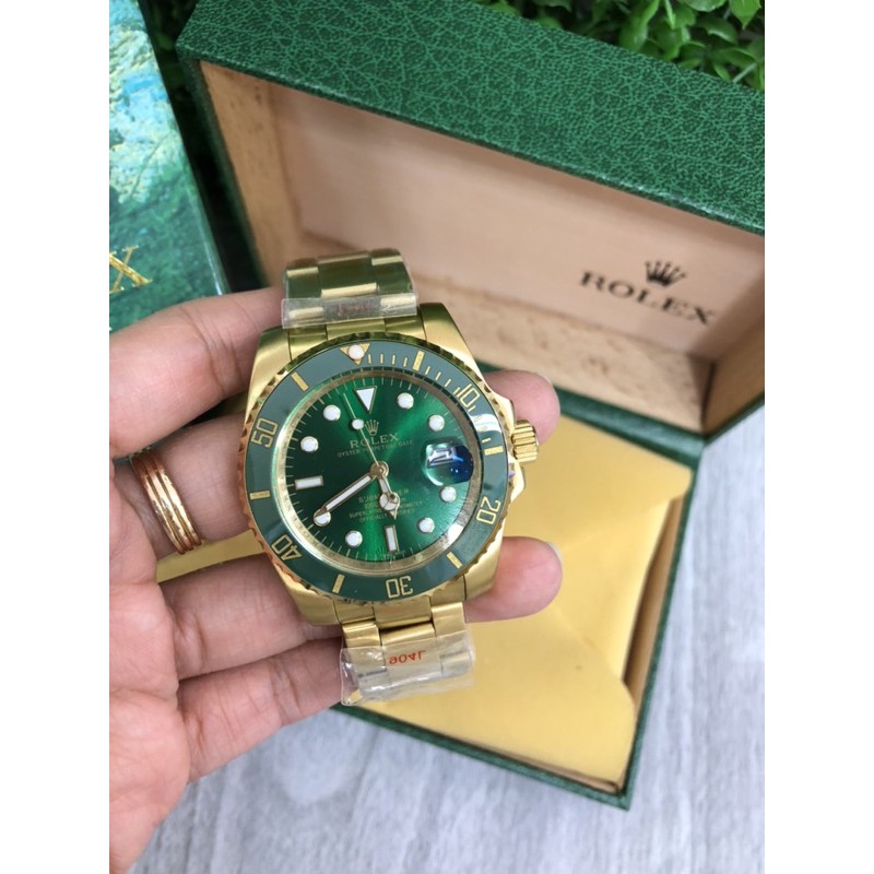 ROLEX SUBMARINER GOLD RING HIJAU/AUTOMATIC