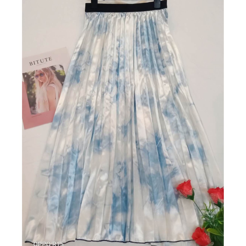 Rok Bawahan Plisket / Pleated Skirt Satin-Rok-8