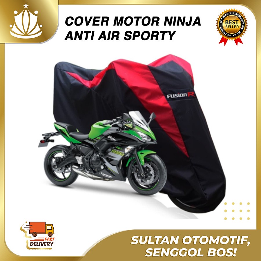 Sarung Motor Warna NINJA 150 250 Waterproof / Penutup Motor Warna NINJA / Cover Motor Merek FUSION R