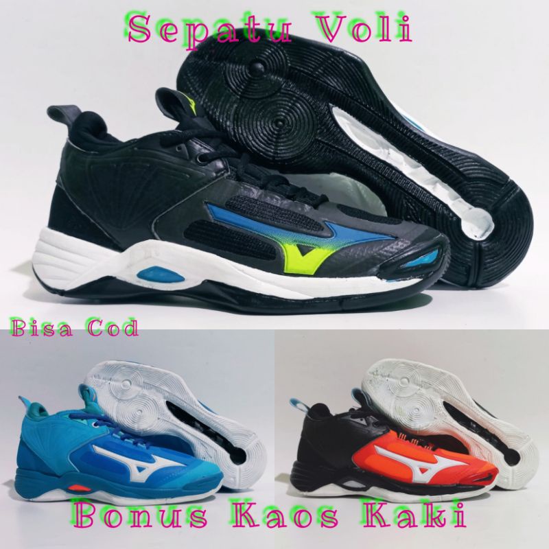 Sepatu Voli Mizuno Wave Momentum 2 Legion Blue White Firecracker Sepatu Voli Pria Dan Wanita