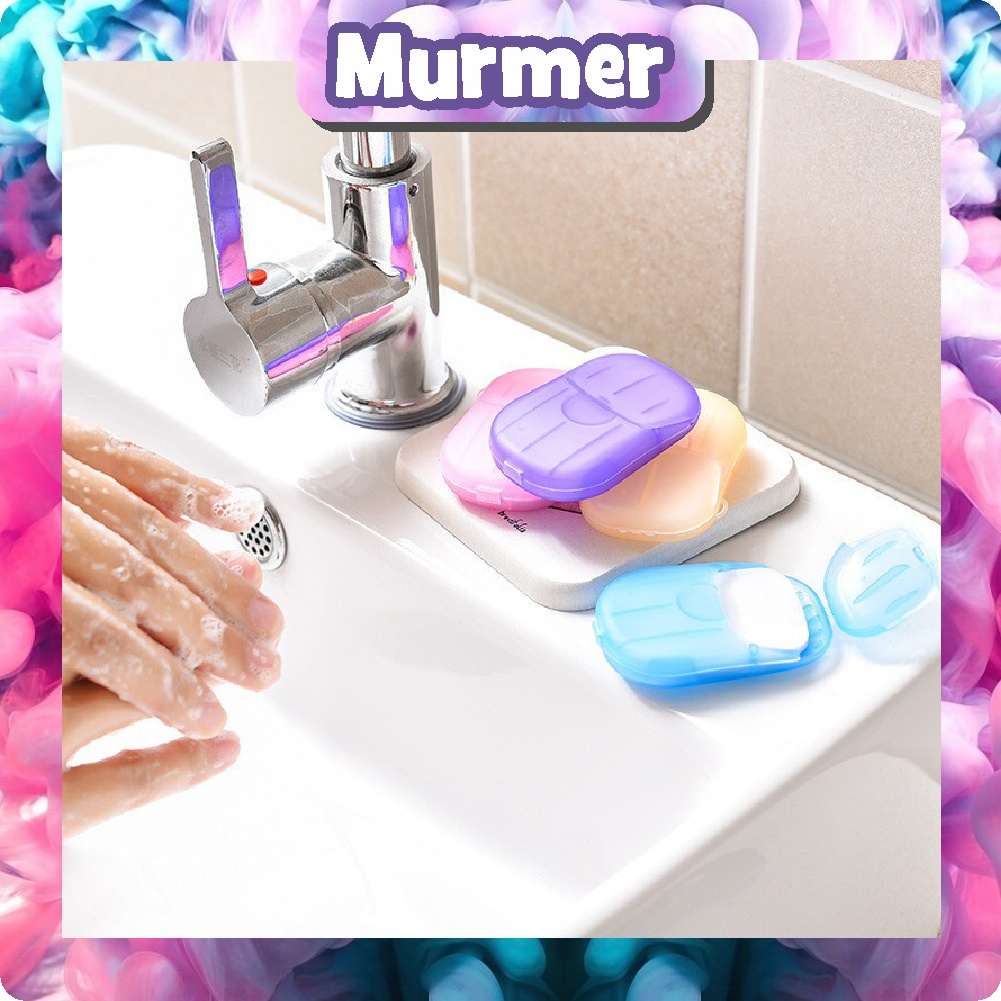 MurmerOfficial  R520  Sabun Kertas Praktis / Travelling Paper Soap / Mini Washing Hand Bath Travel busa cuci tangan mandi