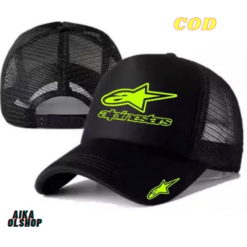 Snapback Topi Trucker Jaring Dewasa 4lpinestars Gowes Bike