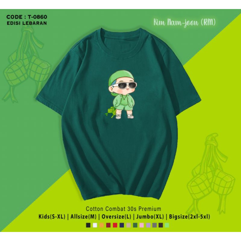 KAOS EDISI LEBARAN B T S KARTUN/KAOS KATUN EDISI LEBARAN