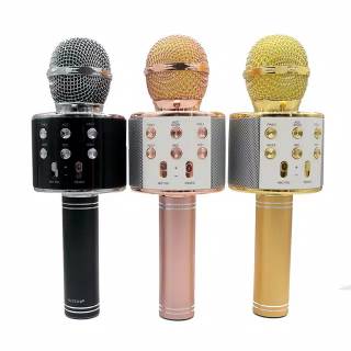 Mic Bluetooth WS-858 Wster Smule Wireless Karoke Portable