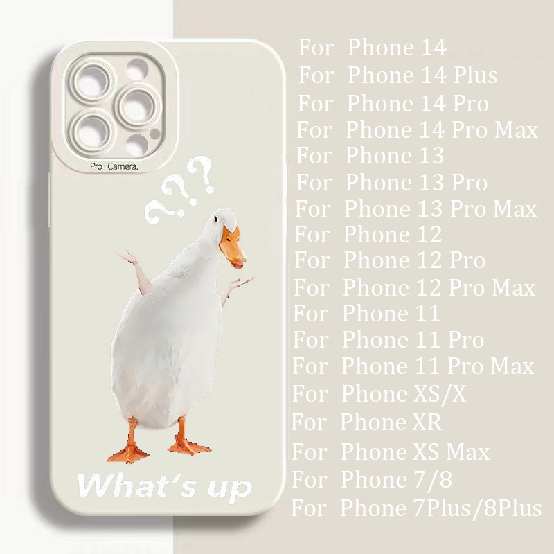 Soft Case Silikon TPU Shockproof Motif Bebek Cover IPhone 14 13 12 11 Pro Max XS XR X