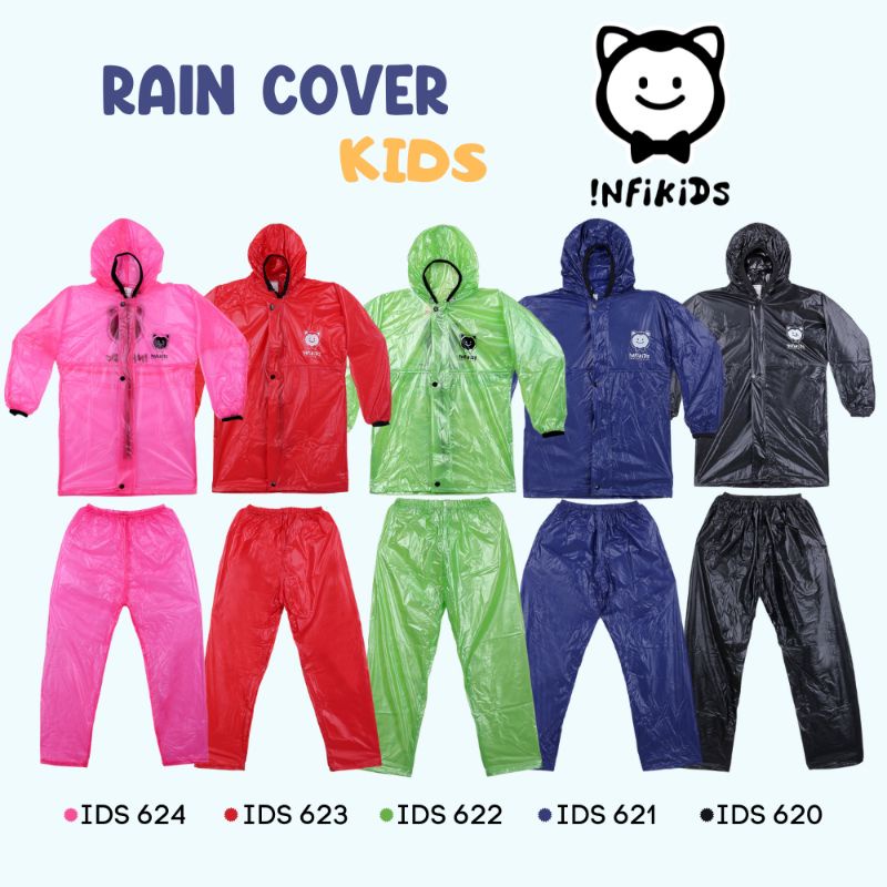 jas hujan anak 6 12 tahun setelan mantel hujan perempuan laki laki INFIKIDS
