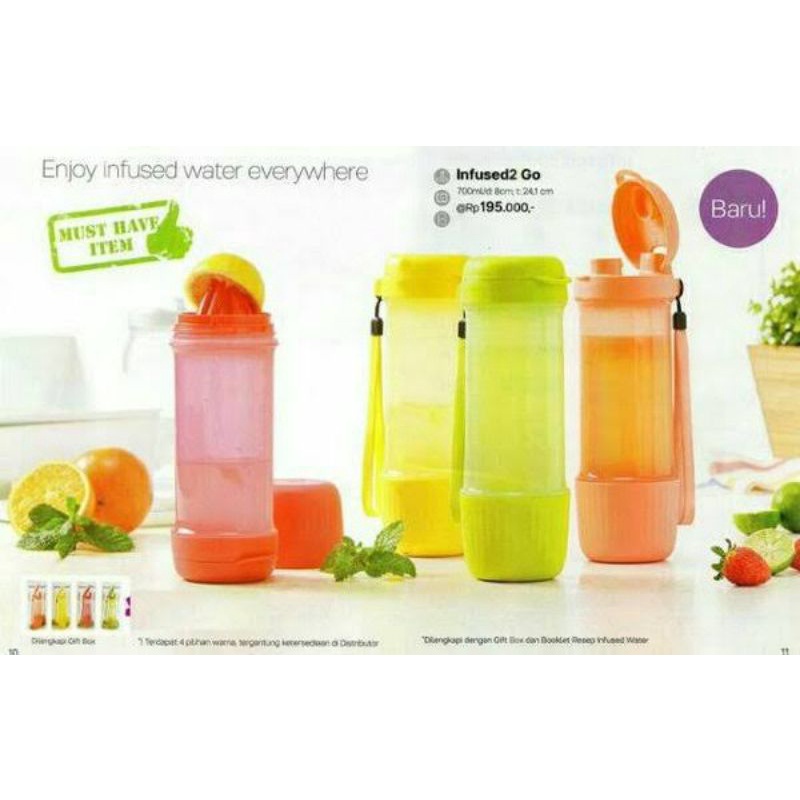 Tupperware Infused 2 Go - Botol Air - Infused Water