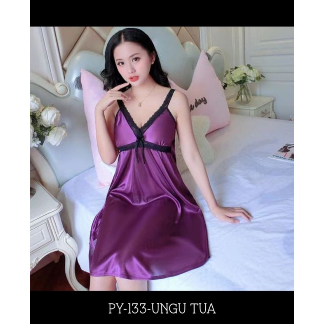 ✅ JESO daster satin lingeries dress tidur baju haram hot