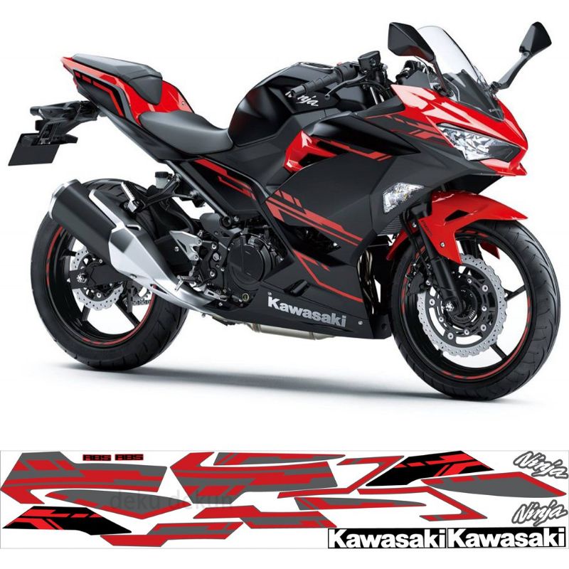 striping ninja 250 fi 2018 / striping ninja 250 fi 2018 hitam merah / striping new ninja 2018 hitam 