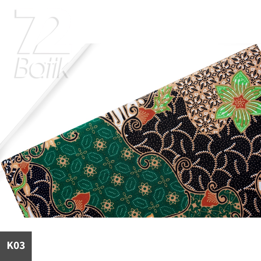 KAIN BATIK PREMIUM Bahan Katun Motif Sekar Jagad Warna Hijau 721584 Cap 72 Jarik Jarit Samping Kebat Panjang Batik Katun Modern Premium Bahan Seragam Batik Pernikahan Kantor Keluarga Murah Kamen Jadi Batik Bali Lembaran