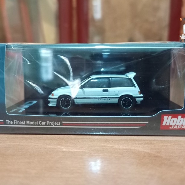Diecast Honda Civic Wonder Si White JDM Mod version Hobby japan 1984