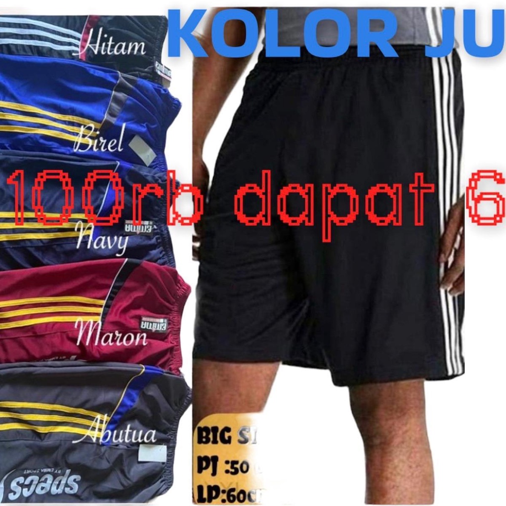 100 dapat 6 KOLOR JUMBO/Grosir celana kolor murah