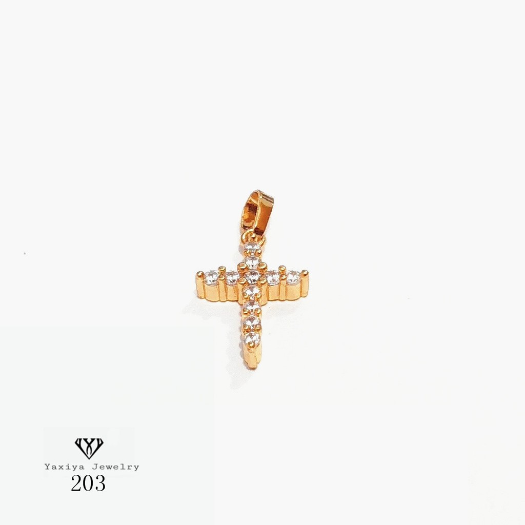 

Liontin Salib Permata (s) Perhiasan Lapis Emas 18K Yaxiya Jewelry 203