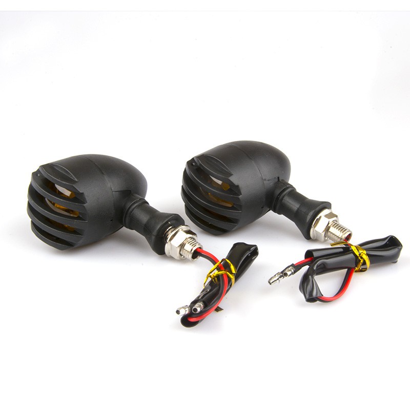 2pcs Lampu Sein / Rem LED Universal Bentuk Anak Panah Warna Amber Untuk Motor