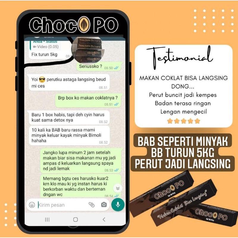 CHOCOPO COKLAT PELANGSING VIRAL / PELANGSING BADAN / MENURUNKAN BERAT BADAN /Coklat diet