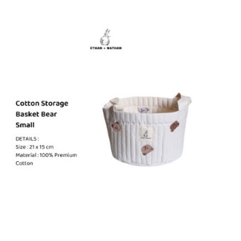 ETHAN &amp; NATHAN CADDY DIAPER COTTON STORAGE BASKET