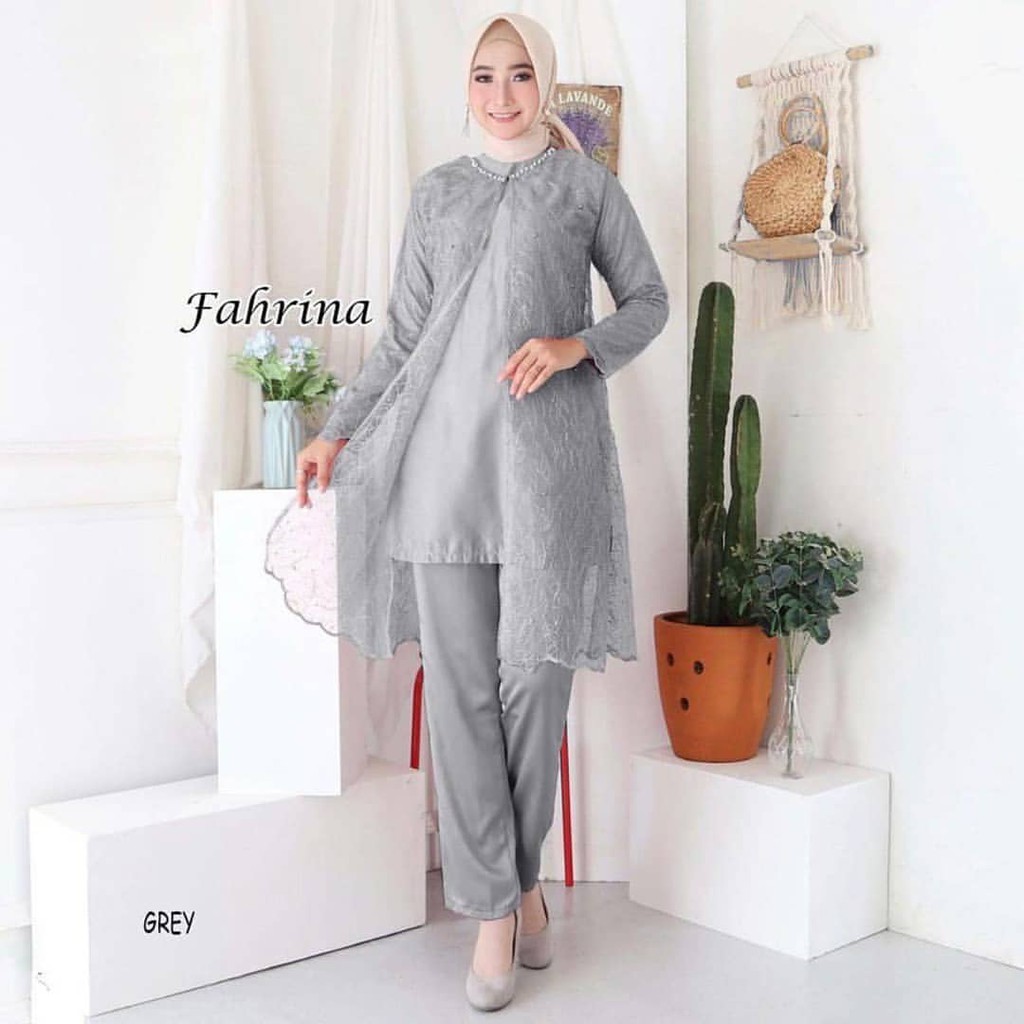 [ BAYAR DI TEMPAT ] STELAN BRUKAT WANITA / FAHRINA SET / BAJU ONE SET SETELAN MUSLIM TERMURAH