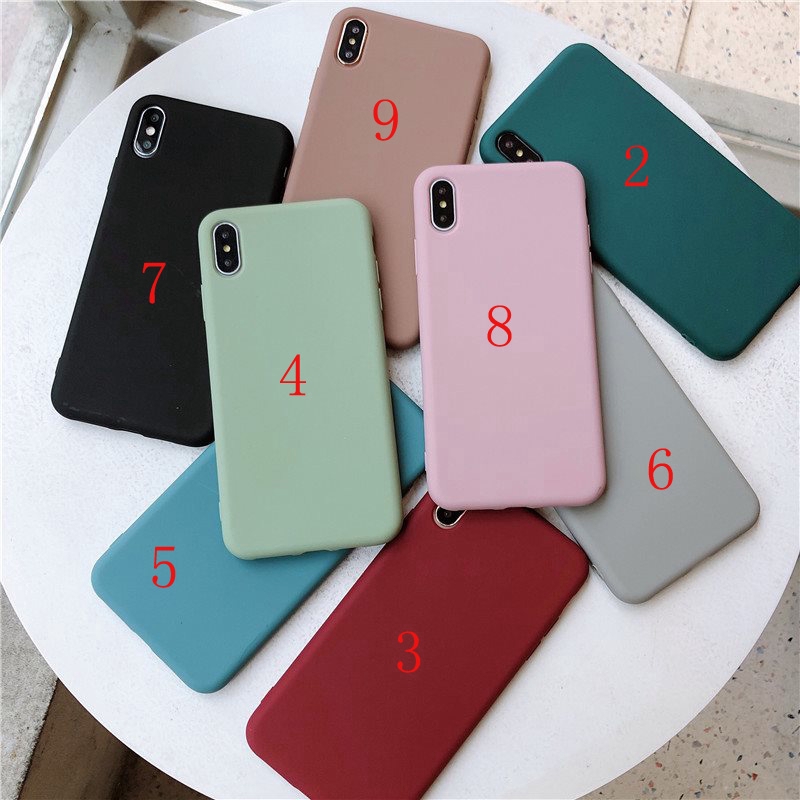 Casing Soft Case Bahan Karet Matte Warna Permen Polos