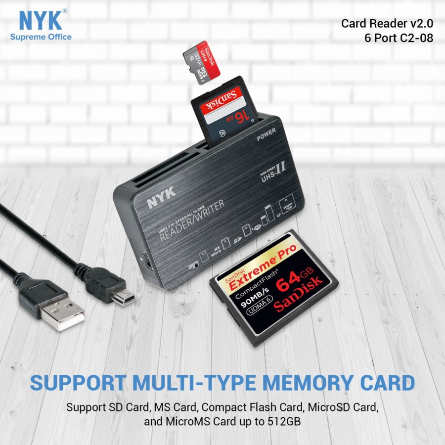 Card Reader NYK 6 SLOT V2.0 C2-08  NYK Card Reader 6 Slot