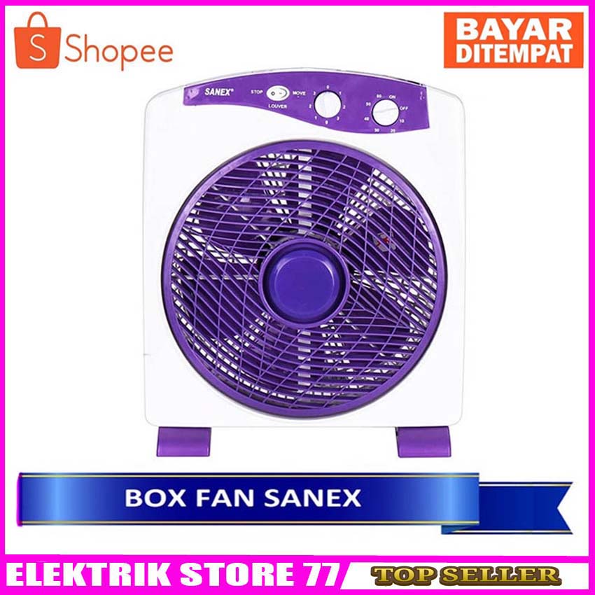 Sanex Box Fan Kipas Angin Kotak 12 Inch Angin Mantap Berkualitas