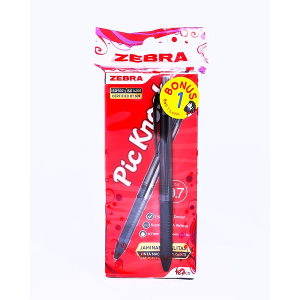 

Gramedia World BSD - Zebra Picknock Semi Gel 0.7 Mm Black Set 12
