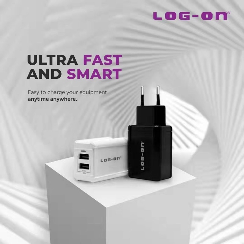 CHARGER LOGON 2OUTPUT LO21 ORIGINAL 3.4A auto id smart power &amp; speed