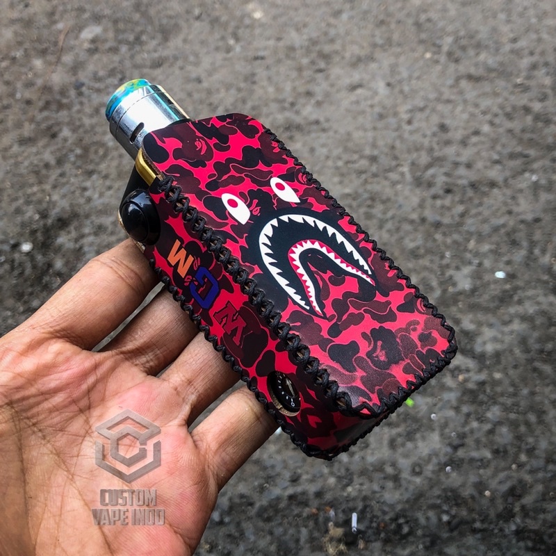 Leather Sleeve Case Hexohm V3 Anodize Custom Lubang Logo Motif Full ptint