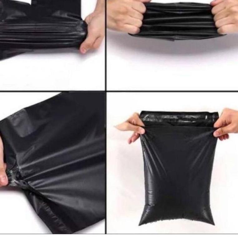 

(MoB➲) ★★ PLASTIK POLYMAILER Ukuran 20x30 cm Packing Warna Hitam Harga per ikat Murah //Promo harian