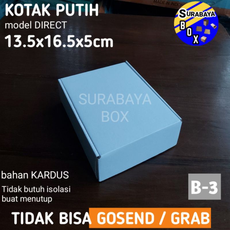 ISI 10 PCS KARDUS PUTIH B-3 CORRUGATED KOTAK HAMPERS KADO BOX KARTON DUS PACKING