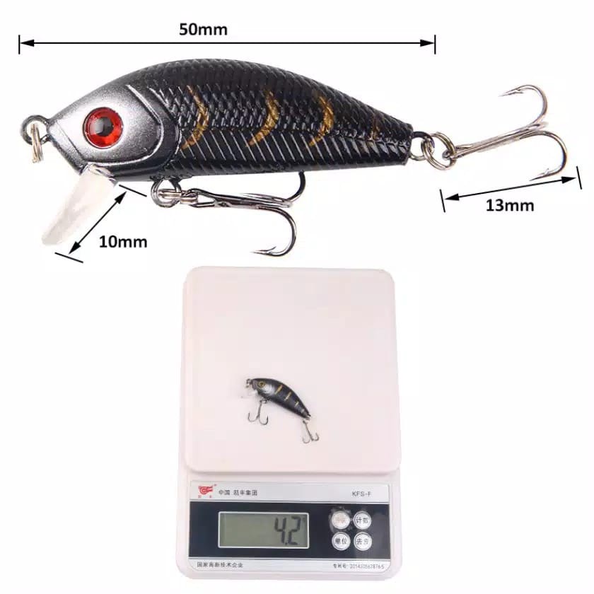 5cm/4gr umpan casting pancing ikan kecil minnow lure kakap hampala kerapu