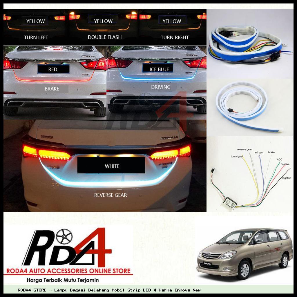 Lampu Bagasi Belakang Mobil Strip LED 4 Warna Innova New