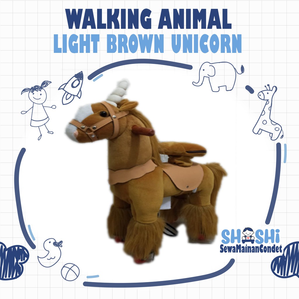 Sewa  Walking Animal Light Brown Unicorn