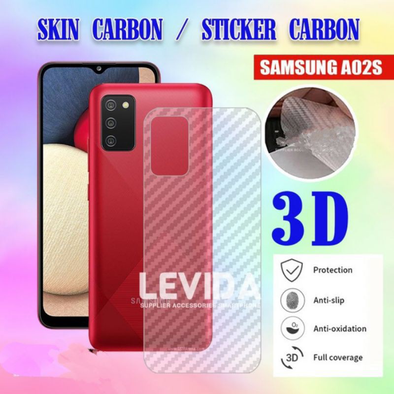 Skin Carbon Anti Jamur Samsung A02/M02/A02S/ A03S /A52/A72,Garskin Stiker Buat melindungi Casing belakang Hp