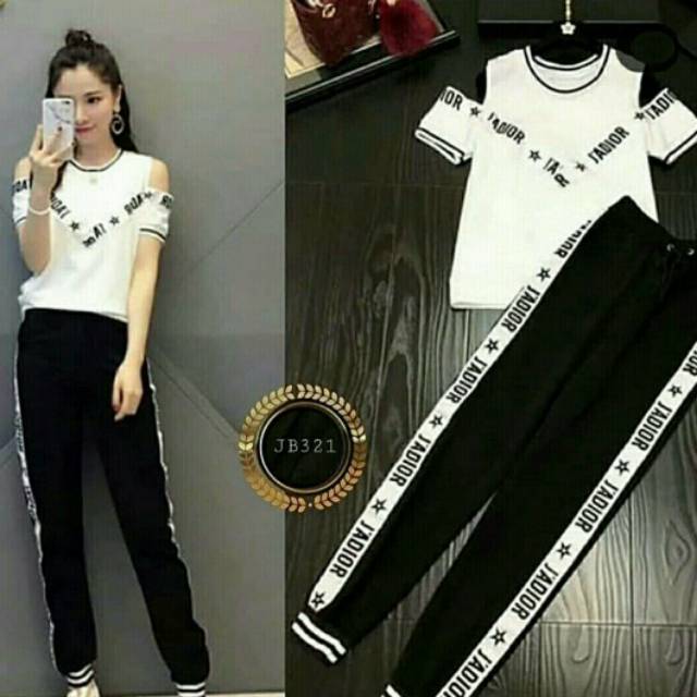 Zp vl. St Jadore Bahn full babyteri atasan dan celana panjang pinggang karet fit L