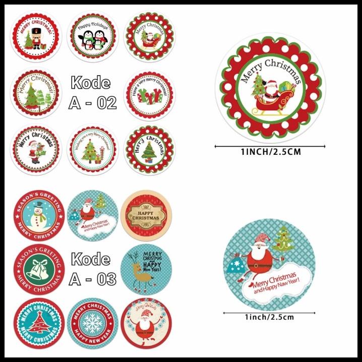 

Sticker Natal Isi 500 Tempelan Toples Kue Kado Natal Sticker Anti Air