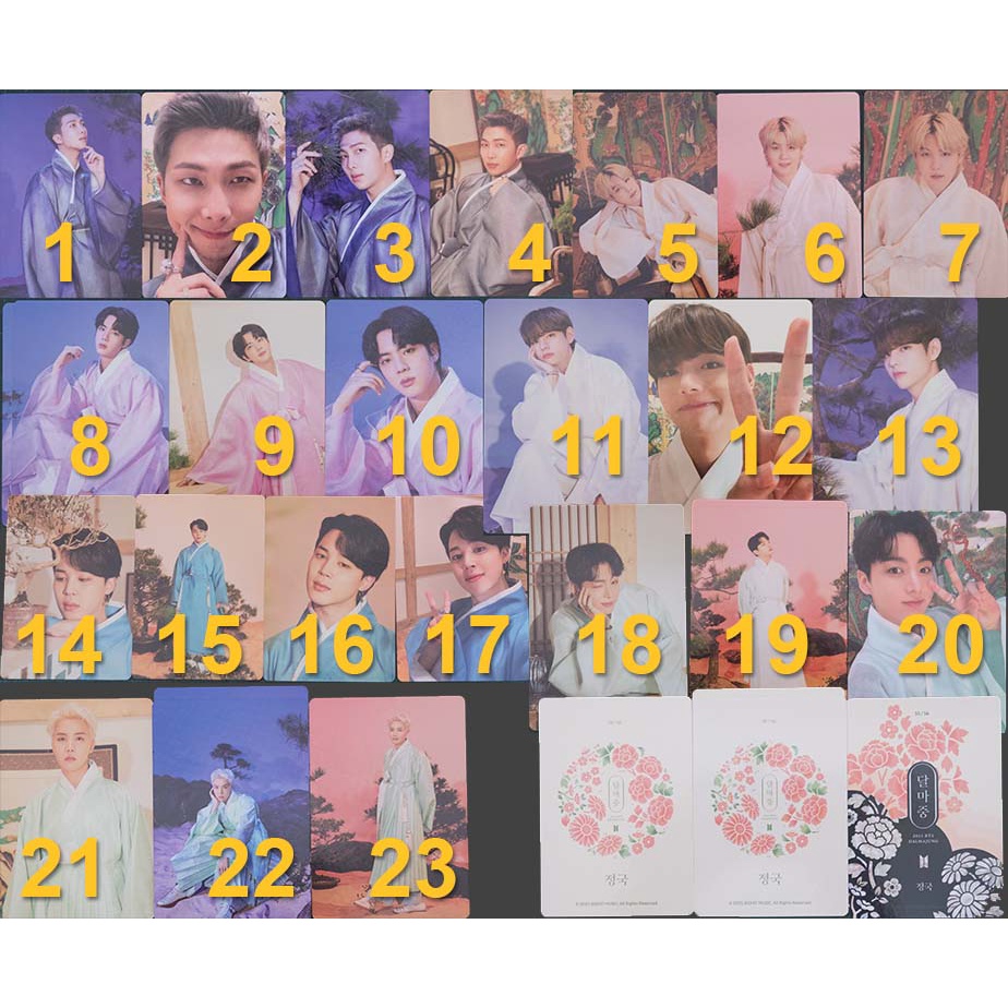 READY BTS Dalmajung Photocard PC sharing 100% OFFICIAL