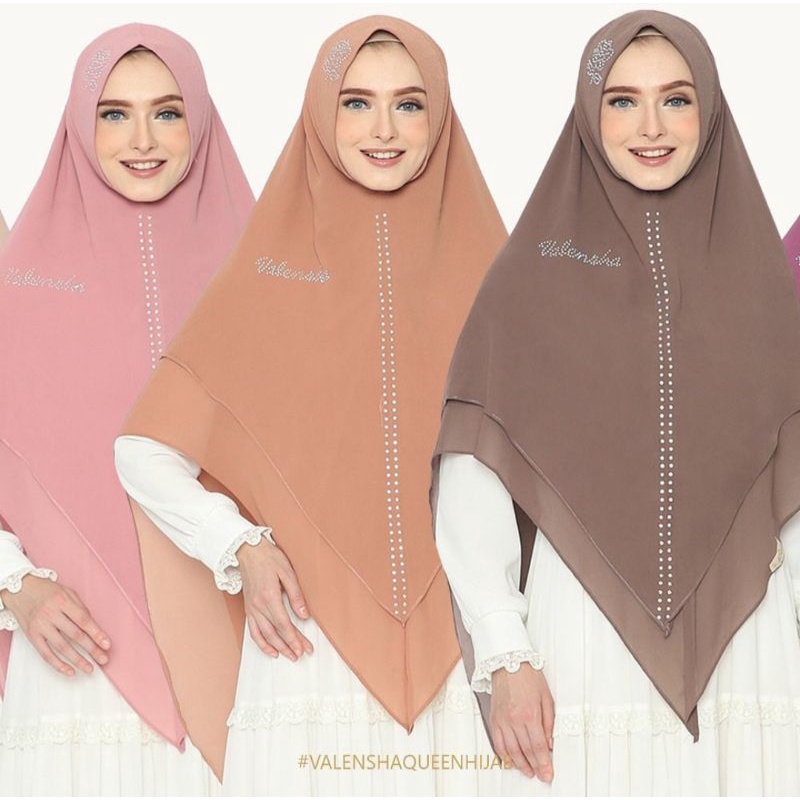 𝗦𝗛𝗘𝗟𝗢𝗩𝗘𝗦𝗛𝗢𝗣𝗣 - HIJAB KHIMAR CERUTY ALAYYA ADDARA SYARI PREMIUM SWAROSKI ORIGINAL VALENSHA QUEEN HIJA