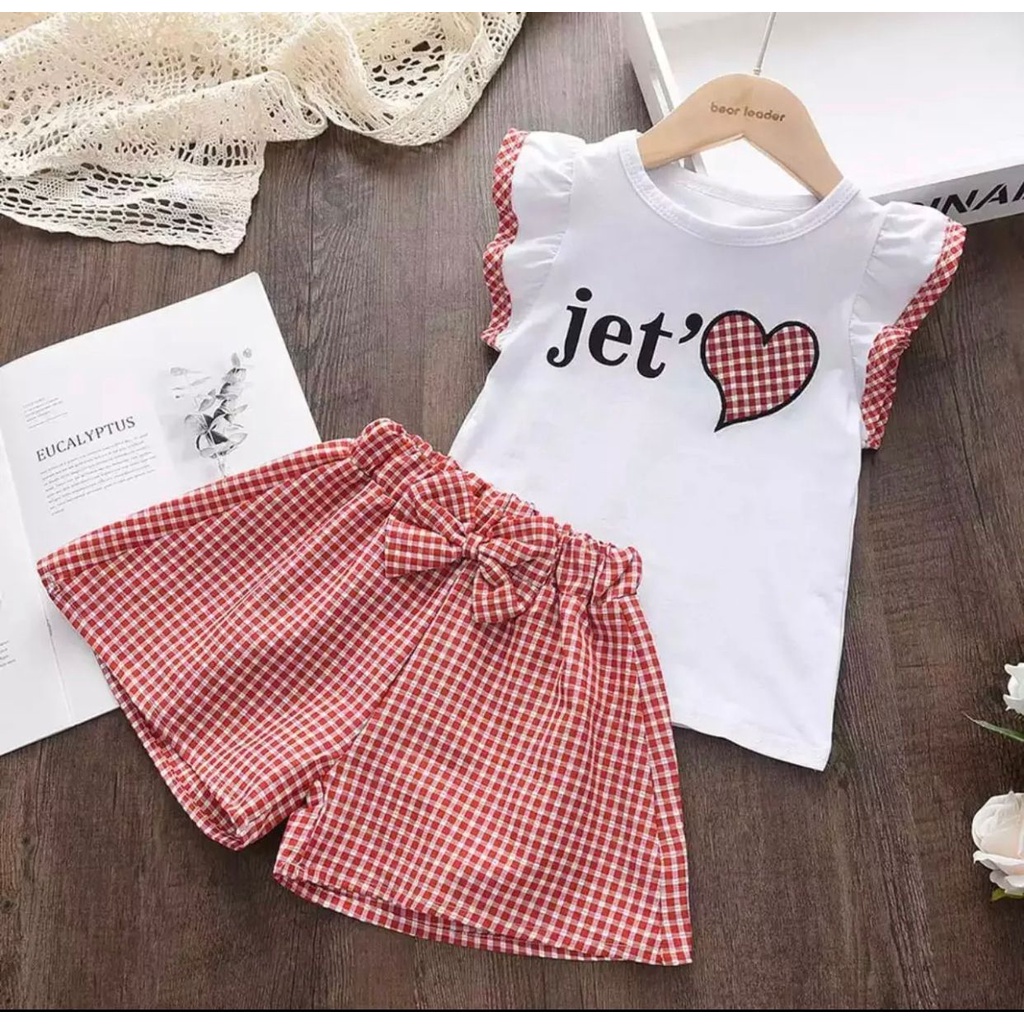 COD-PROMO - FASHION BAJU ANAK MOTIF LEKBONG JETLOVE - SETELAN BAJU ANAK USIA 6-10BLN 1-5TH PEREMPUAN - BAJU ANAK KEKINIAN DAN TERPOPULER BERMOTIF GAMBAR HATI SANGAT CANTIK BILA DIPAKAIKAN KE BADAN SIBUAH HATI -  BAHAN ADEM DAN NYAMAN SEKALI UNTUK ANAK