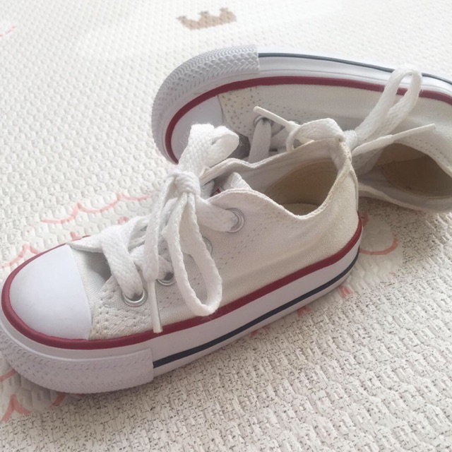 baby white converse