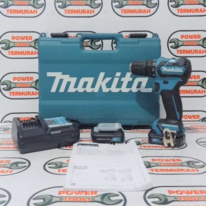 HP 332 DWAE Bor Baterai MAKITA Brushless Cordless Drill Charge Cas