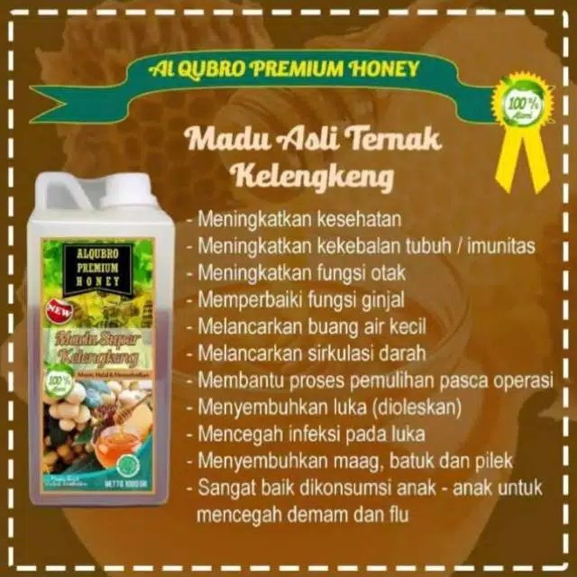 

MADU ASLI TERNAK KELENGKENG - NEW ALQUBRO PREMIUM HONEY 1KG