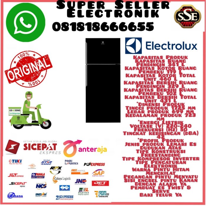 Deskripsi kulkas electrolux tipe ETB5400BH/ETB 5400BH/ETB5400 /ETB5400