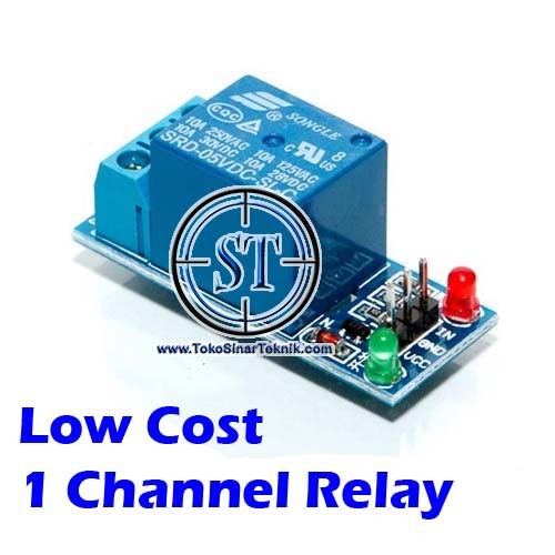 LC Relay 1 Channel 5V Volt DC ( Output 250VAC / 30VDC 10A ) Biru riley Indikator High Low