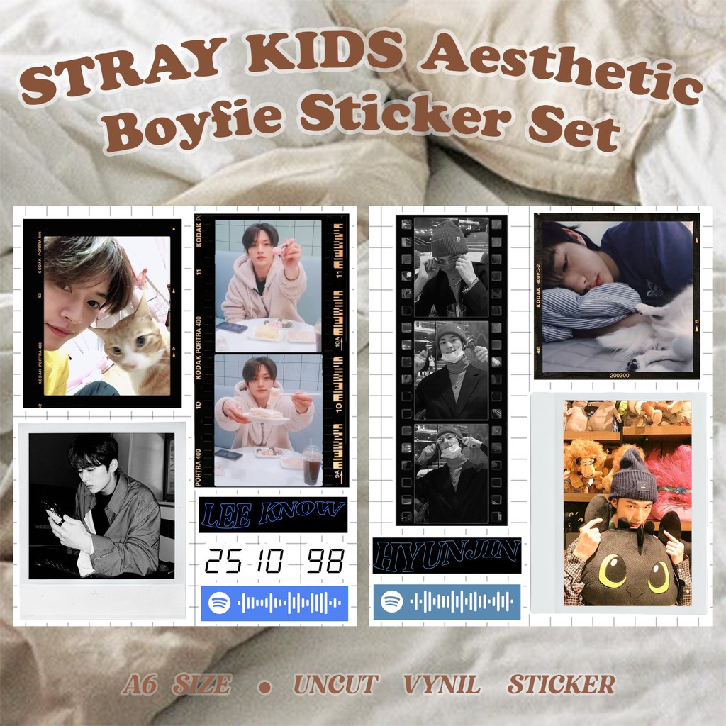 [READY] STRAY KIDS Aesthetic Boyfriend Material Tumblr Deco SKZ Kpop Sticker Case DIY Fanart Stiker