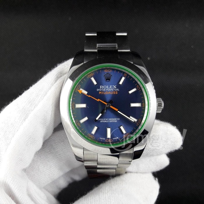 ROLEX MILGAUSS 116400 BLUE DIAL MIRROR COPY 1:1