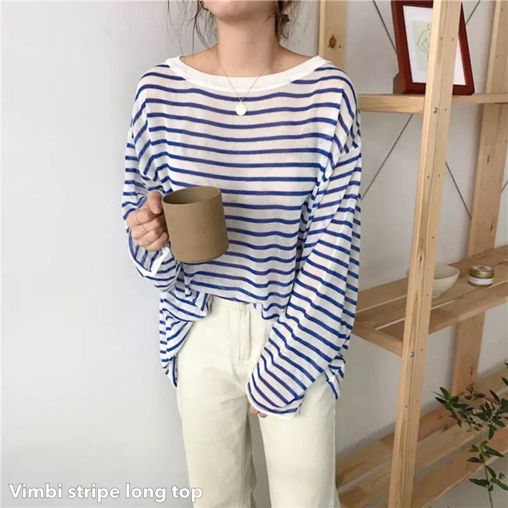 Vimbi stripe long top -Thejanclothes