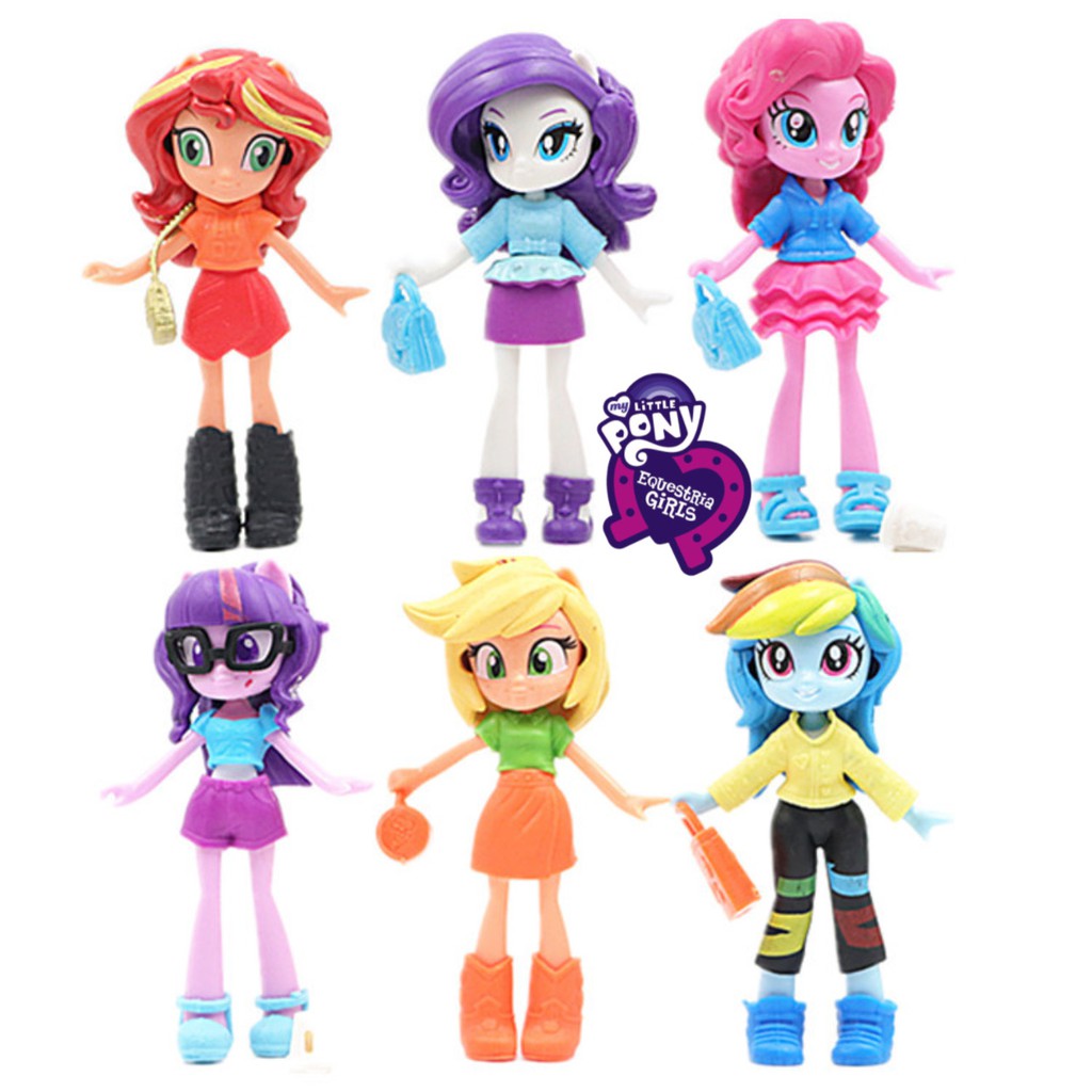 ACTION FIGURE MY LITTLE PONY EQUESTRIA GIRLS SET ISI 6 TOPPER CAKE PAJANGAN HIASAN MAINAN MINIATUR
